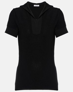 Alaïa Cropped Knit Top - White