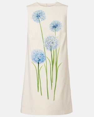Oscar de la Renta Allium Wool-Blend Minidress - White