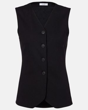 Max Mara Fornovo Jersey Vest - Black