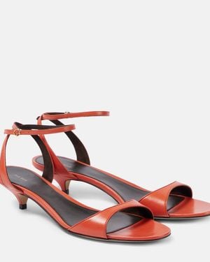 The Row Vika 35 Leather Sandals - Red