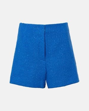 Veronica Beard Jazmin Cotton-Blend Tweed Shorts - Blue