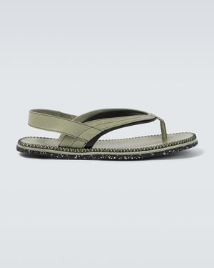 Kiko Kostadinov Andras Leather Thong Sandals - Green