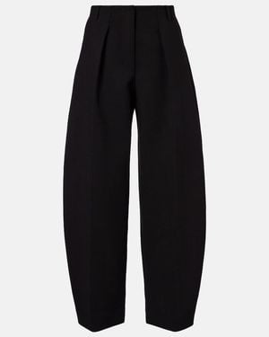 Jacquemus Ovalo Barrel-Leg Pants - Black