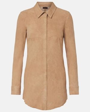Stouls Geraldine Suede Shirt Dress - Brown