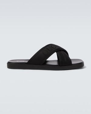 Gucci Sandalen Aus Jacquard - Schwarz