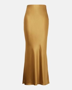 The Sei Silk Charmeuse Maxi Skirt - Metallic