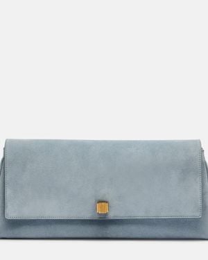 KHAITE Audrey Suede Clutch - Blue