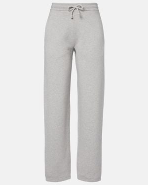 Victoria Beckham Jules Cotton Jersey Joggers - Grey