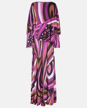 PUCCI Iride Silk Maxi Dress - Purple