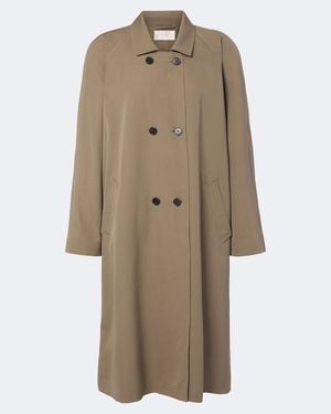 The Row Emma Double-Breasted Wool Coat - Natural