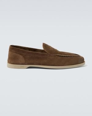 John Lobb Pace Suede Loafers - Brown