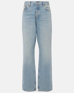 RE/DONE Easy Mid-Rise Straight Jeans - Blue