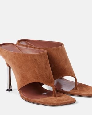 Paris Texas Lorena 100 Suede Thong Sandals - Brown