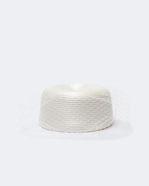 Jennifer Behr Sombrero En Mezcla De Seda - Blanco