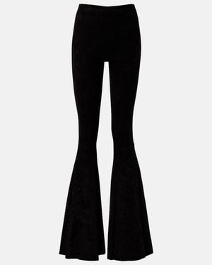 Stouls Cherilyn Suede Flared Trousers - Black