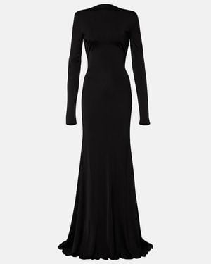 David Koma Gathered Jersey Gown - Black
