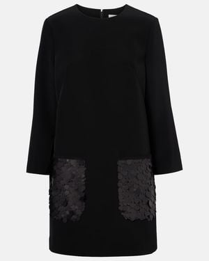 JOSEPH Bixio Sequined Satin Twill Minidress - Black