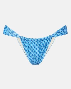 Montce Sandra Plaid Bikini Bottoms - Blue