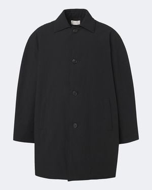 The Row Verna Cotton Poplin Car Coat - Black