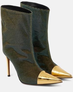 Alexandre Vauthier 100Mm Pointed-Toe Boots - Green