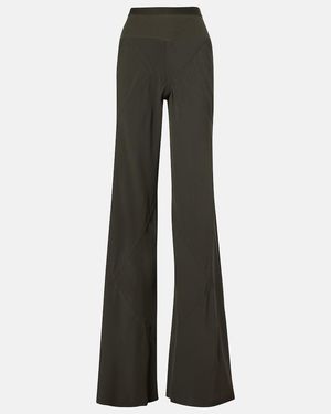 Rick Owens Bias High-Rise Wide-Leg Trousers - Grey
