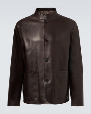 dunhill Lederjacke - Schwarz