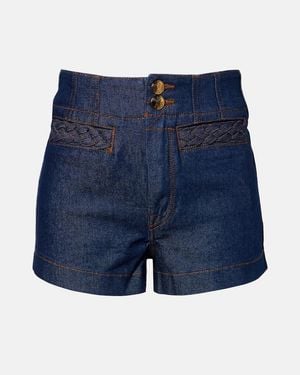 Zimmermann Awaken High-Rise Denim Shorts - Blue
