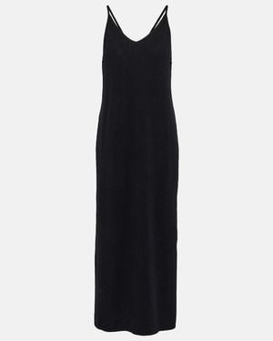 Jardin Des Orangers Cashmere And Wool Midi Dress - Black