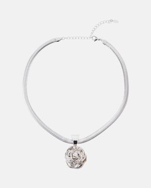 Magda Butrym Collana Con Pendente E Cristalli - Metallizzato