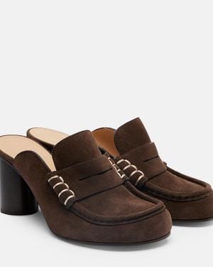 JW Anderson 75 Suede Mules - Brown