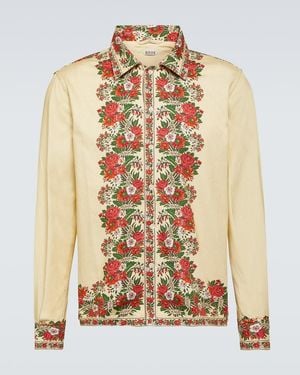 Bode Winter Bouquet Cotton Shirt - White