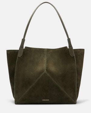 Victoria Beckham Victoria Large Suede Tote Bag - Green