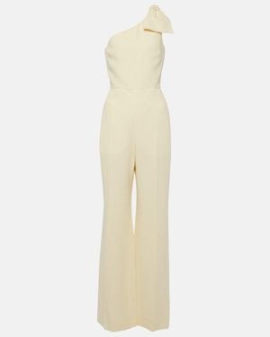 Chloé One-Shoulder Linen Jumpsuit - White