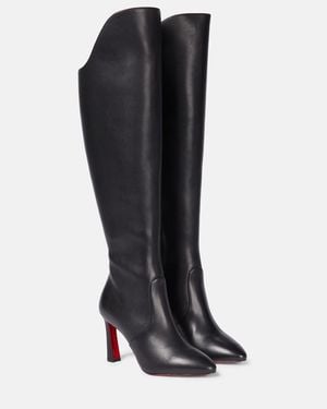 Christian Louboutin Eleonor Calfskin Knee-high Boots 85 - Black