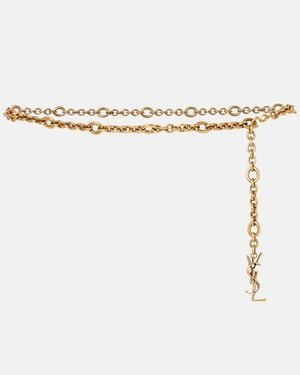 Saint Laurent Cassandre Chain Belt - Metallic