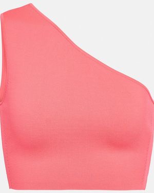Victoria Beckham Vb Body One-Shoulder Cropped Top - Pink