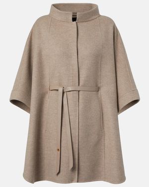 Loro Piana Belted Cashmere Cape - Brown