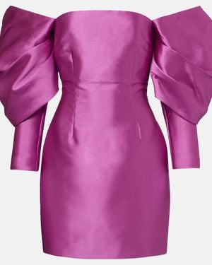 Solace London Freja Satin Minidress - Purple