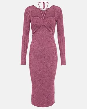 Jonathan Simkhai Danika Ribbed-knit Midi Dress - Purple
