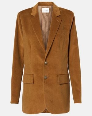FRAME Everyday Cord Cotton Corduroy Blazer - Brown