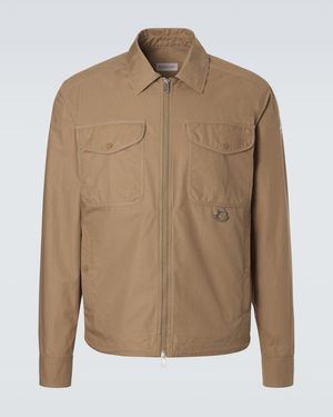 Moncler Blouson Aus Baumwolle - Braun
