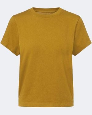 KHAITE Emmylou Knitted Cotton T-Shirt - Yellow
