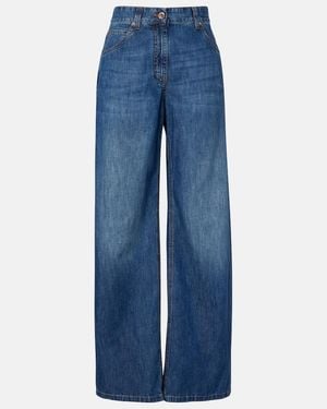Brunello Cucinelli Wide-Leg Jeans - Blue