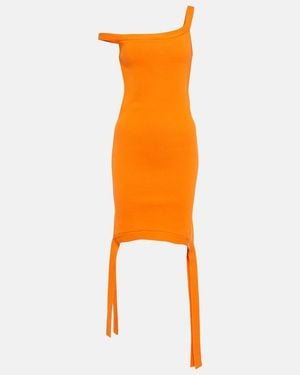 JW Anderson Deconstructed Asymmetrical Minidress - Orange