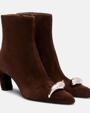 Tory Burch Pierced Xl 65 Suede Ankle Boots - Brown
