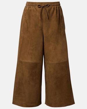 Yves Salomon Suede Culottes - Brown