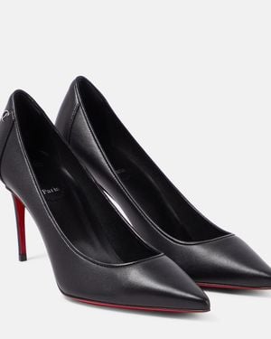Christian Louboutin Sporty Kate 85 Black Leather Court Shoes