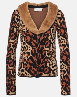 Blumarine Cardigan Aus Jacquard - Braun