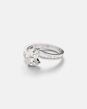 Anita Ko Saturn 18Kt Ring With Diamonds - White