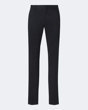 ZEGNA Cotton And Cashmere Slim Pants - Blue